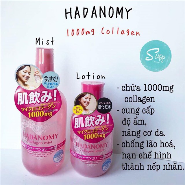 Xịt khoáng Hadanomy của Nhật chai 250ml