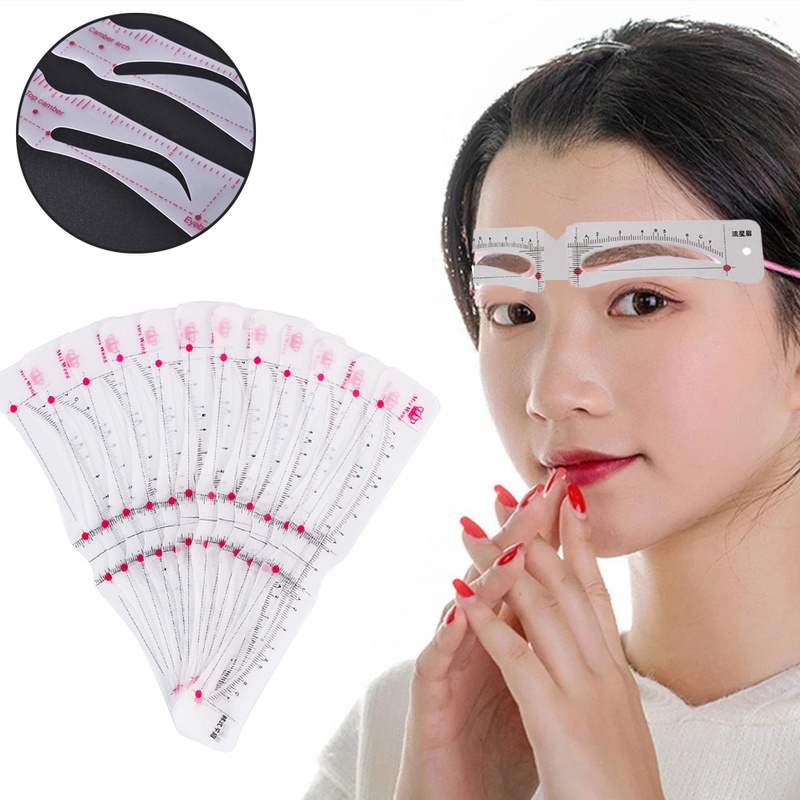 Set 12 Thẻ Hỗ Trợ Trang Điểm Lông Mày Nhỏ Gọn Tiện Lợi