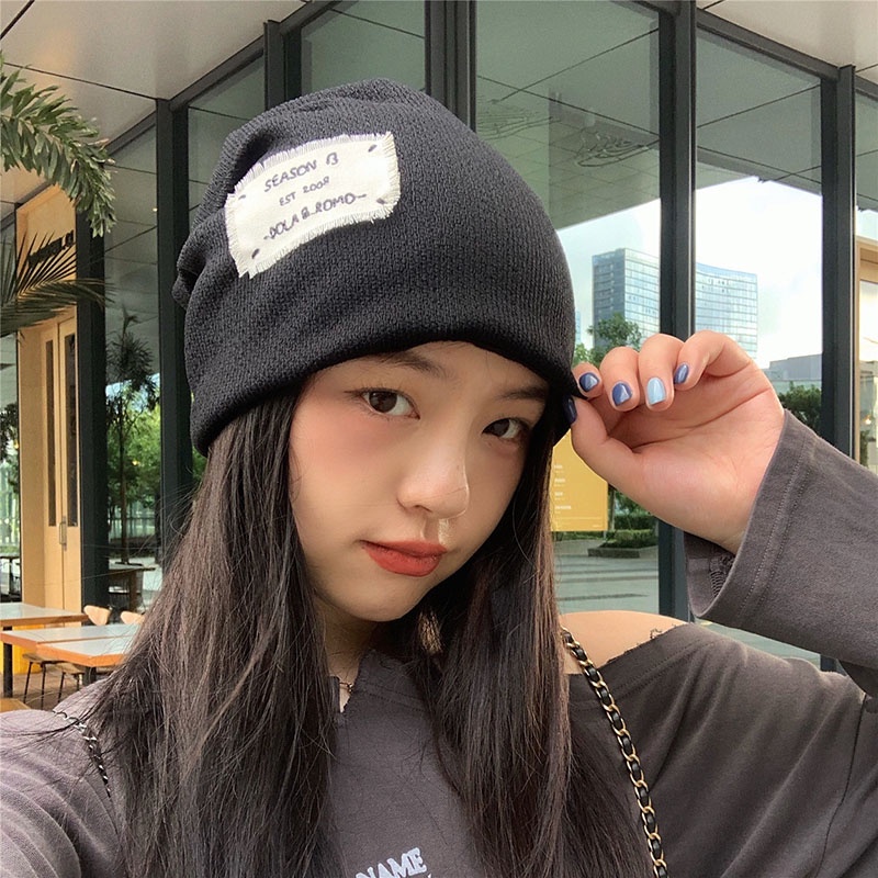 Mũ trùm đầu dệt kim phong cách Nhật Bản xinh xắn thời trang dành cho nữ