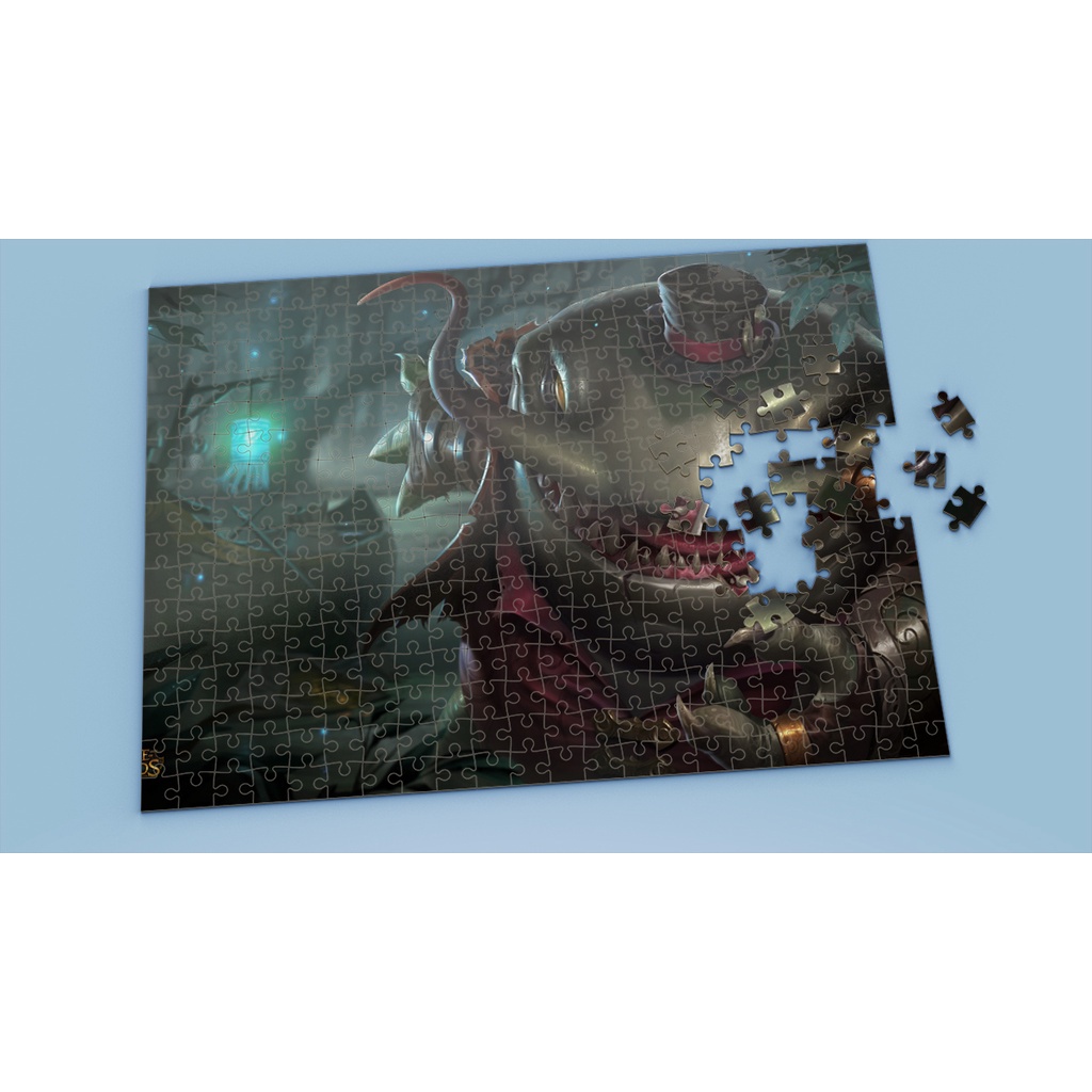 Tranh ghép hình A4, A5 League of Legends, xếp hình TAHM KENCH - Mẫu 1