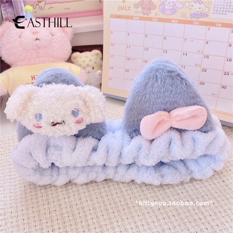 Băng Đô Rửa Mặt/Trang Điểm Co Giãn Hình Búp Bê Cinnamoroll Kuromi Mymelody Cho Nữ