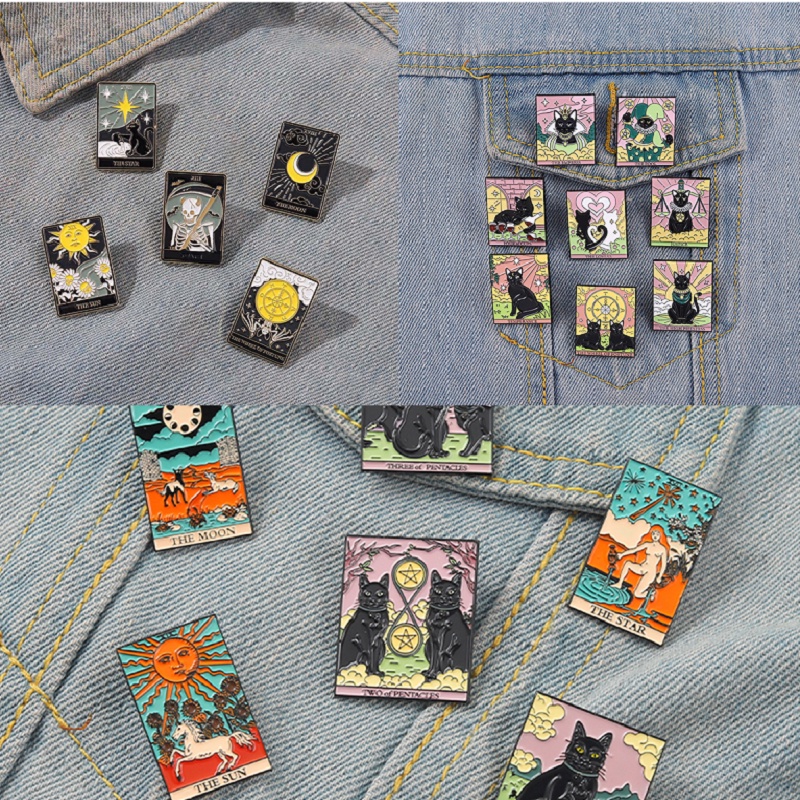 Ghim Cài Áo Hình Lá Bài Tarot Độc Đáo