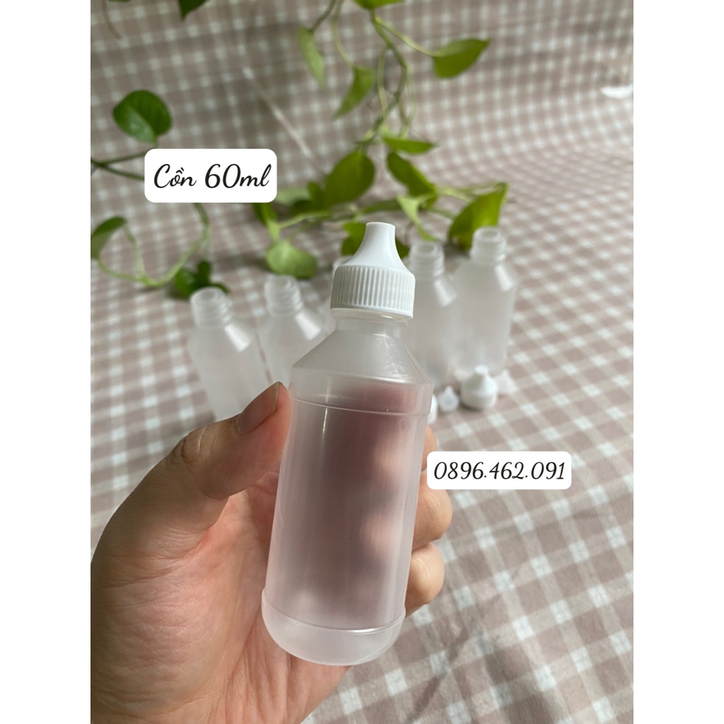 Combo 100 chai nhựa đựng oxy già/ cồn 90 độ 60ml