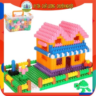 Bộ đồ chơi xếp hình  siêu chắc 300 chi tiết - khối xây dựng kim cương