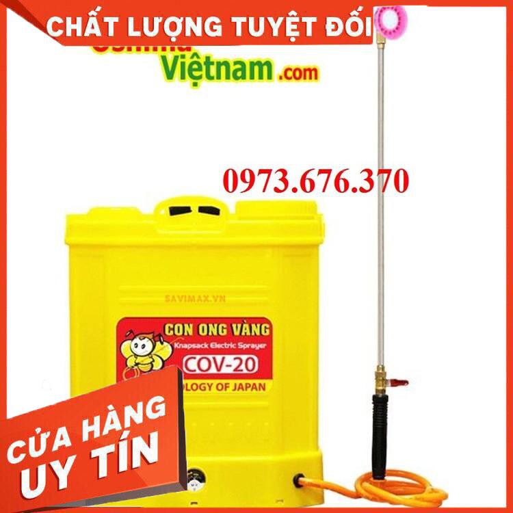 Bình xịt điện con ong vàng COV16, bình xịt điện chính hãng loại 16 lít bảo hành 12 tháng Chất lượng