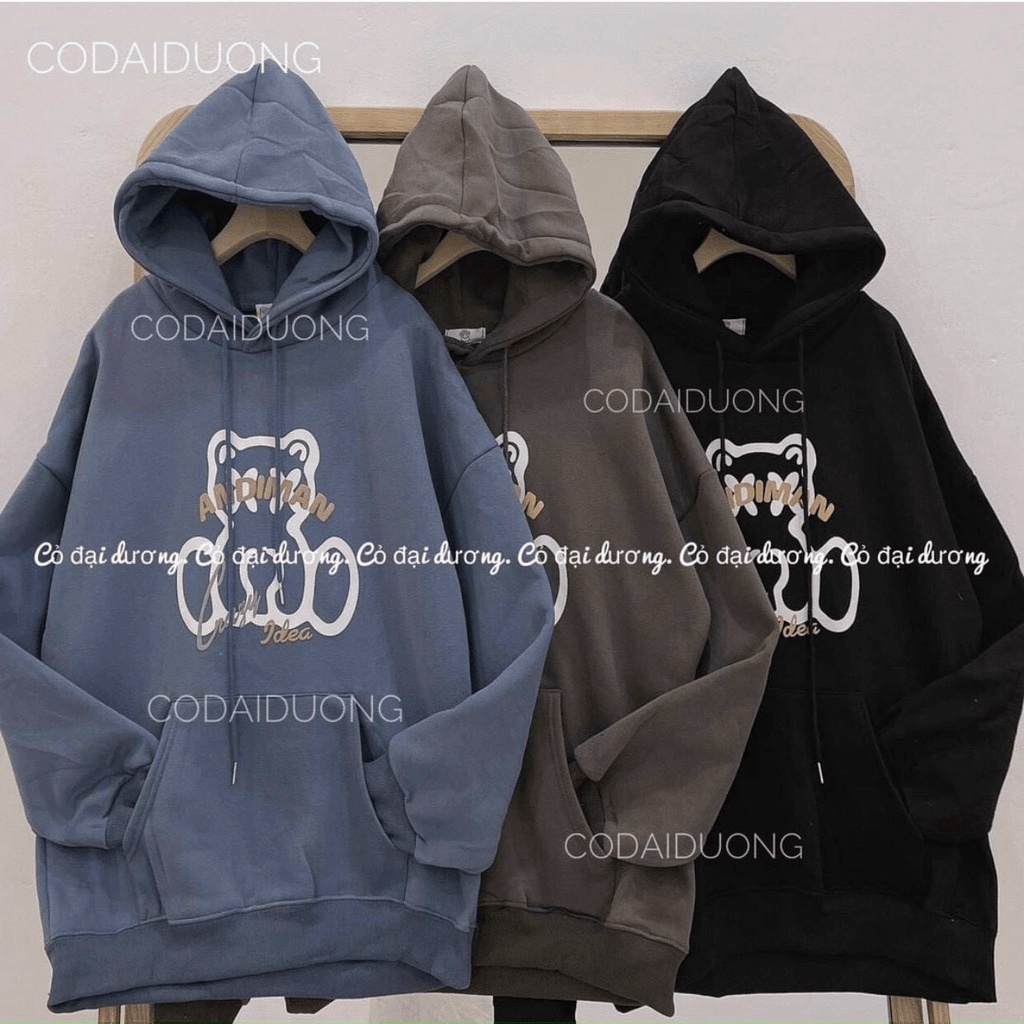 ÁO KHOÁC NỈ CÓ MŨ CON GẤU CỰC XINH THỜI TRANG CHO CÁC BẠN TRẺ , TÔN DÁNG 2022 MIDU FASHION