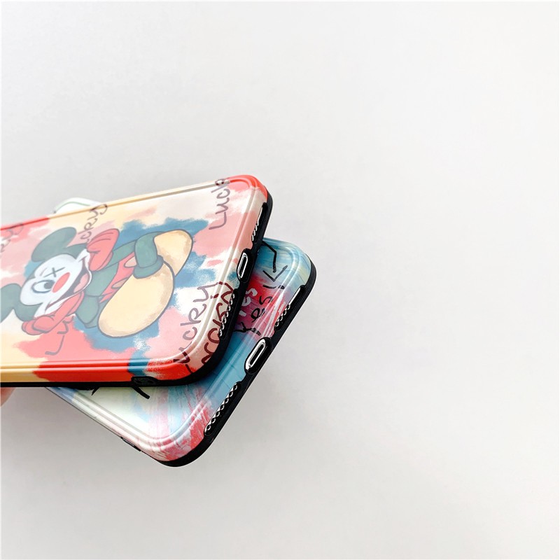 Ốp lưng iphone Mickey Color IMD dày dặn viền nổi 5/5s/6/6plus/6s/6splus/7/7plus/8/8plus/x/xs/11/12/pro/max/plus/promax