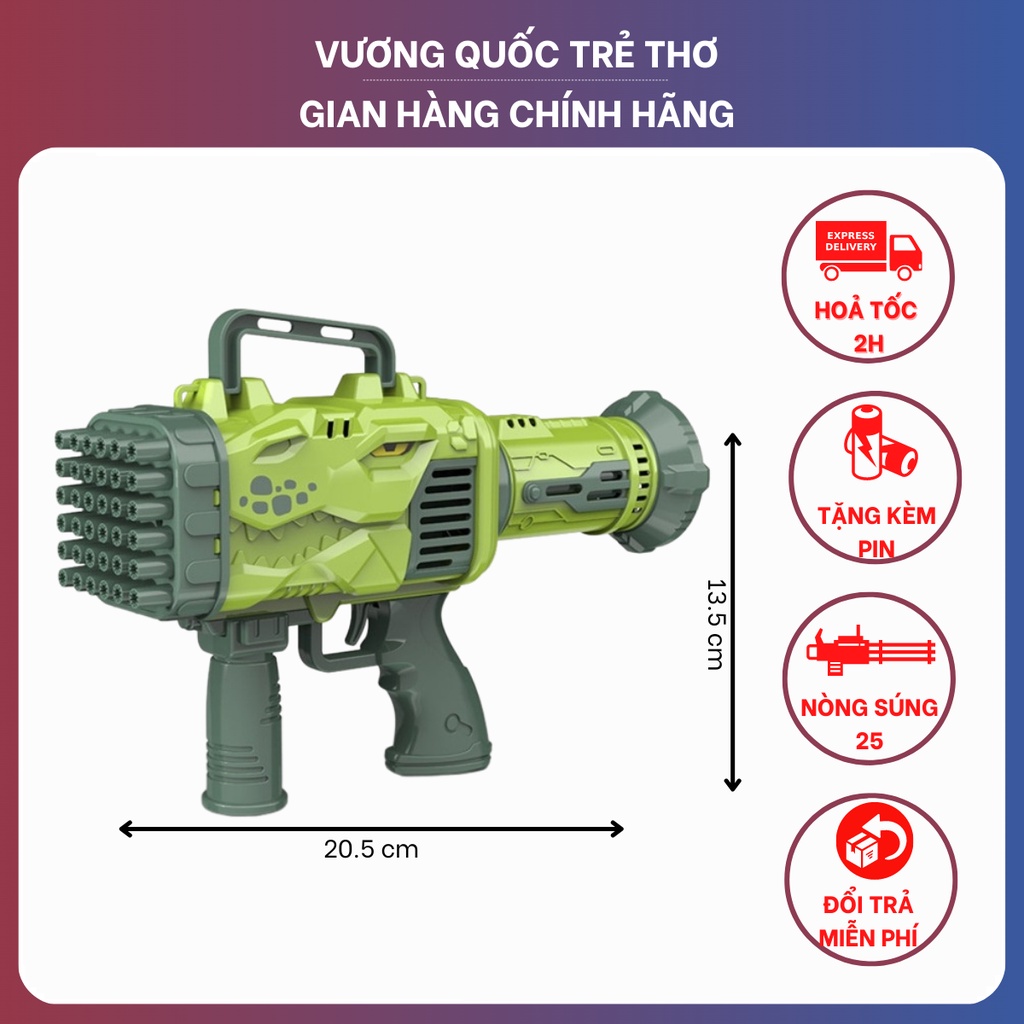 Súng Bắn Bong Bóng Xà Phòng 23 25 32 36 45 Nòng Siêu Mạnh VuongQuocTreTho , Sung Ban Bong Bong Cho Bé