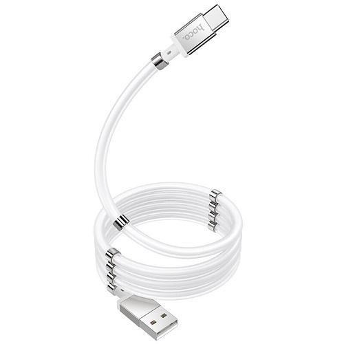 Cáp sạc Hoco U91 USB to Type-c sạc nhanh 3A Max, 10 nút hít nam châm gấp gọn, dài 1m