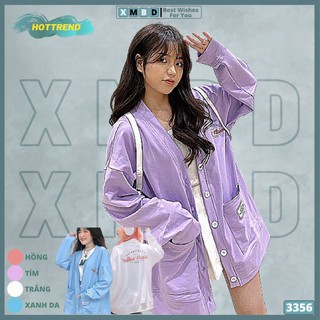Áo Khoác Nữ Cardigan Nỉ Bông Dày Dặn Hàng QC Cao Cấp Áo Cardigan Nỉ in Yelloow Floocker - AK3356