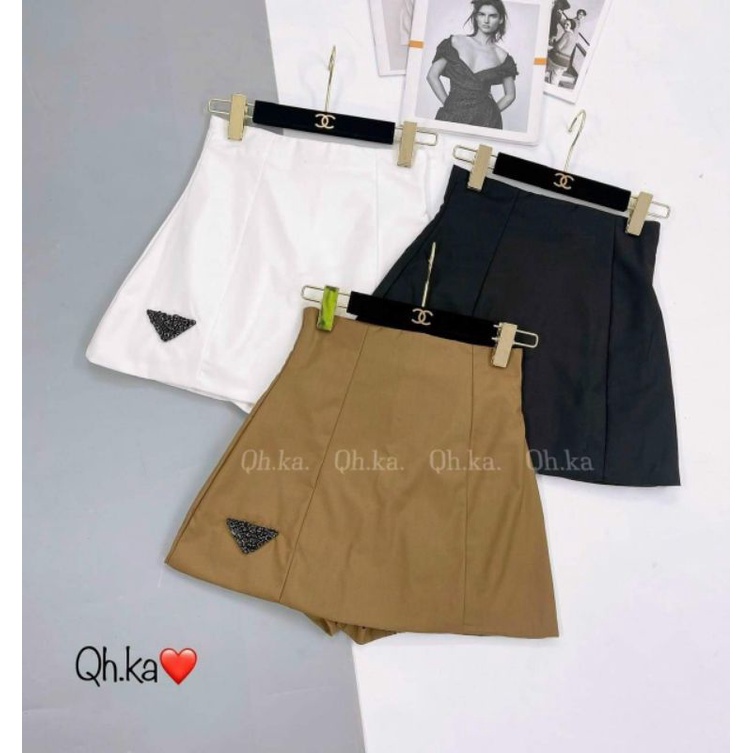Chân váy vải tag gấu hàng QCL1