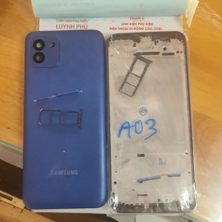 Vỏ sam sung A03 có khay sim kính camera bao test