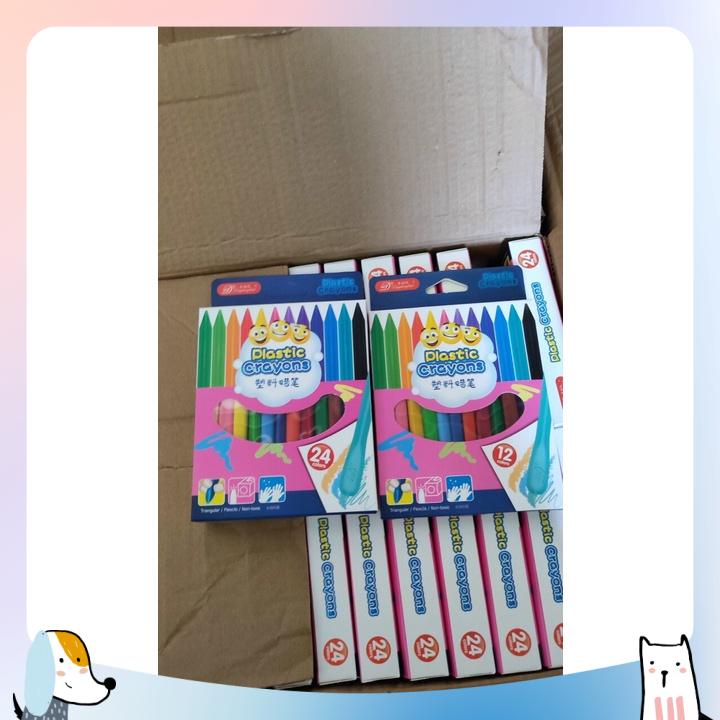 Màu Hữu Cơ, Bút Sáp Màu Hữu Cơ Bộ 12 Màu Và 24 Màu - Không Lem Ra Tay