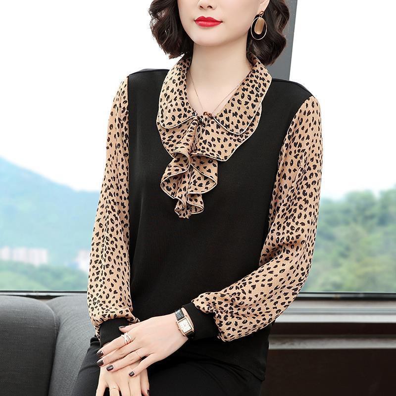 Áo sơ mi tay dài dáng rộng thời trang xuân thu cho nữ size M-6XL