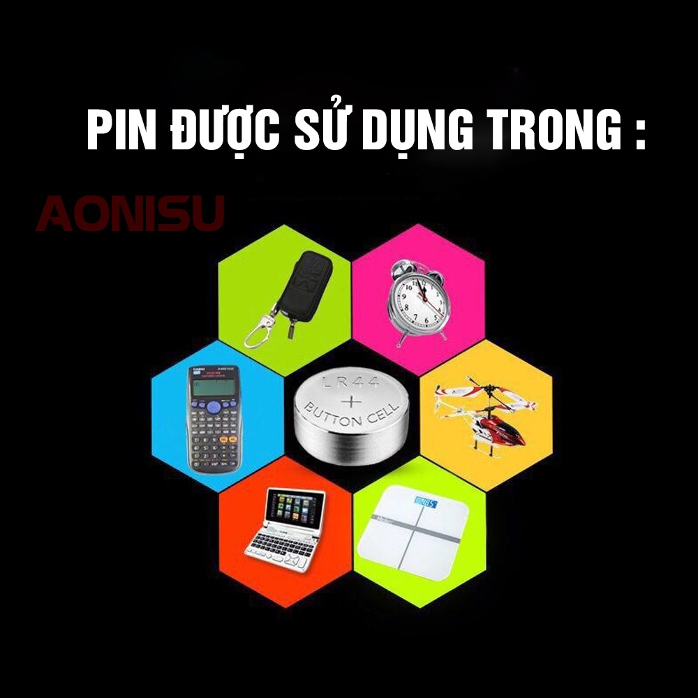 (Vĩ 10 Viên) Pin Nút LR41 1.5V- Pin Đồng Xu, Pin Cúc Áo, An Toàn Tuyệt Đối - Sử Dụng Lâu Dài, AONISU