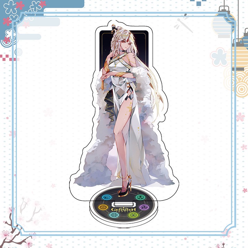 Mô hình Standee nhân vật NINGGUANG Genshin Impact game chibi tượng mica trong trang trí trưng bày