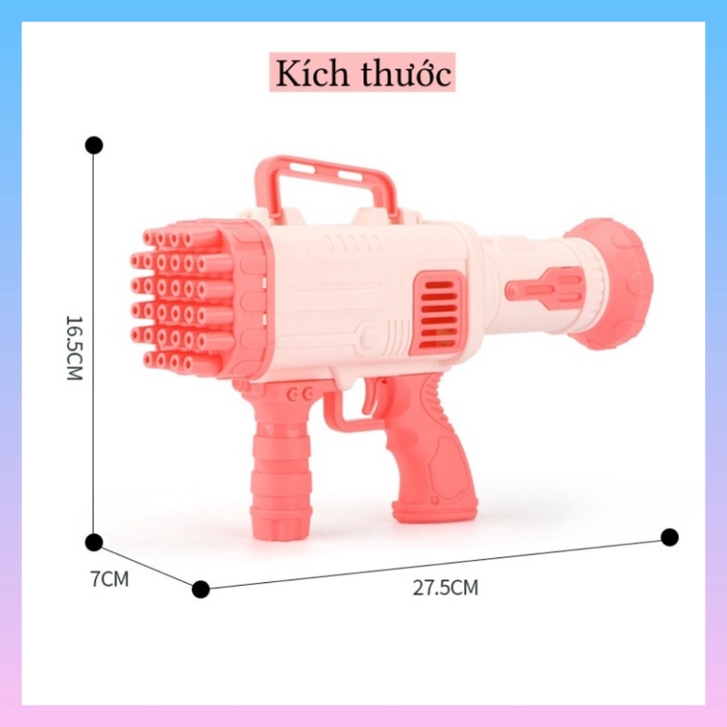 Súng Bắn Bong Bóng - Súng Bắn Bóng Xà Phòng Loại Lớn 32 Nòng Siêu Ngầu Cực Cool