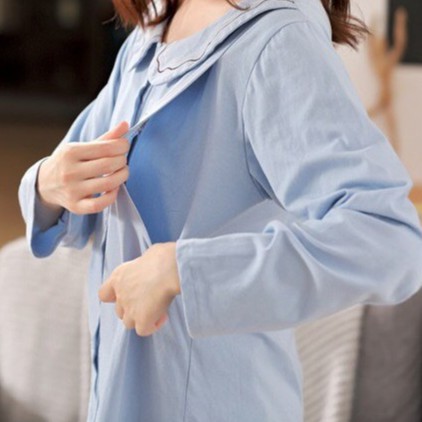 Bộ bầu và sau sinh chất cotton thêu hàng thiết kế