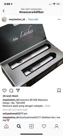 Chuốt nối mi siêu dài mi 4D mascara 4D