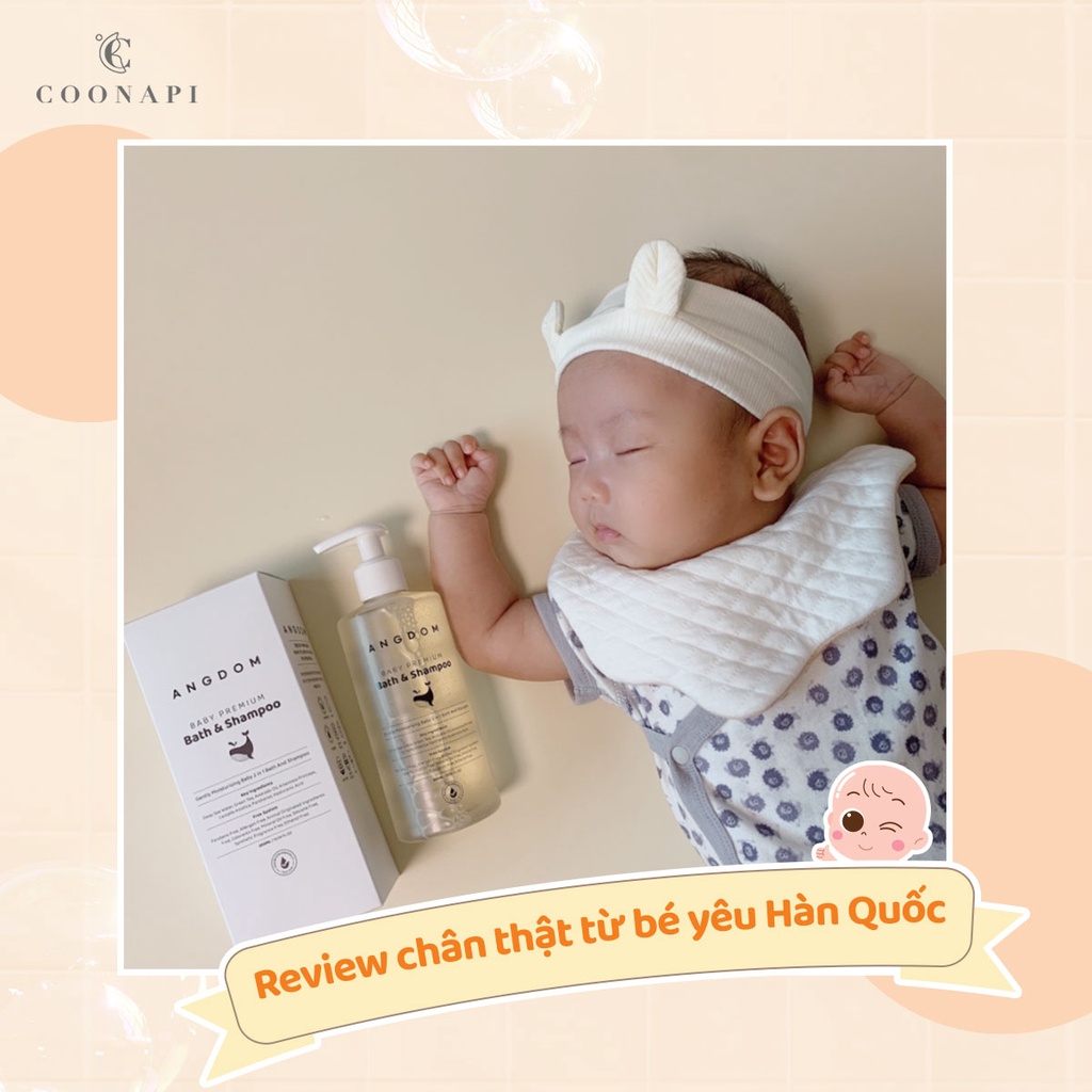 Sữa Tắm Gội Thiên Nhiên Cho Bé Dịu Nhẹ Và Dưỡng Ẩm ANGDOM Baby Premium Bath & Shampoo 300ml