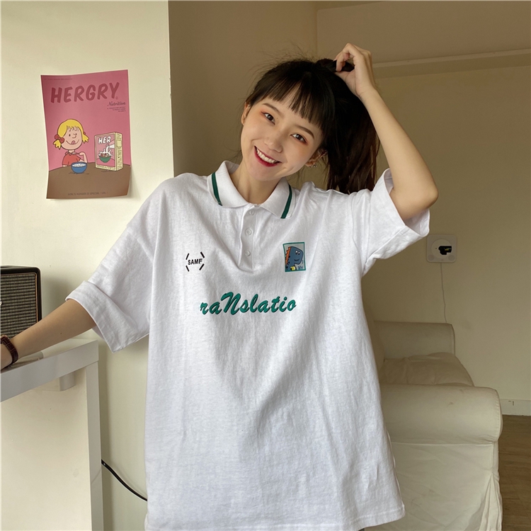 Áo Thun Polo Ngắn Tay Phong Cách Hàn Quốc Năng Động Trẻ Trung Dành Cho Nữ | BigBuy360 - bigbuy360.vn