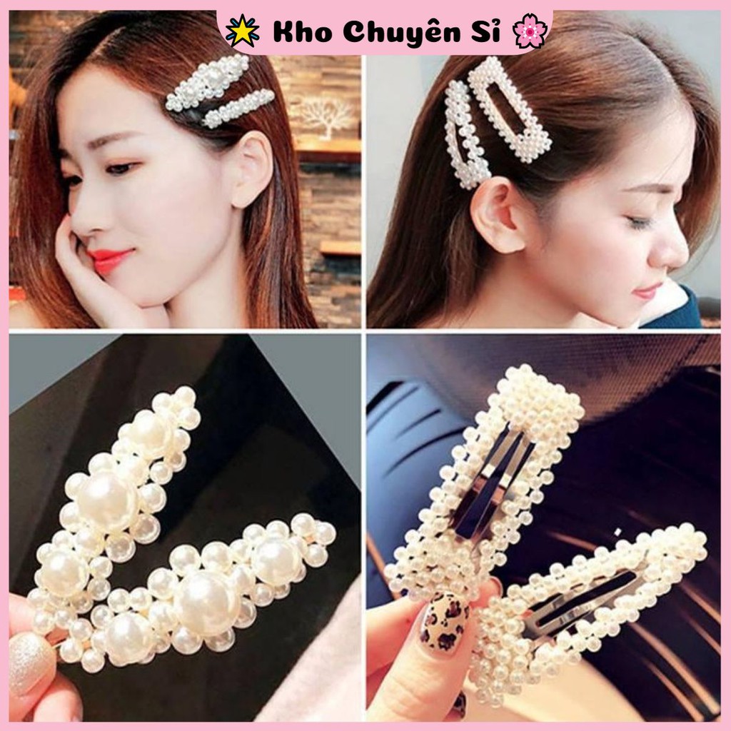 Sét 4 Cặp Tóc Hàn Quốc Đính Đá Nhân Tạo