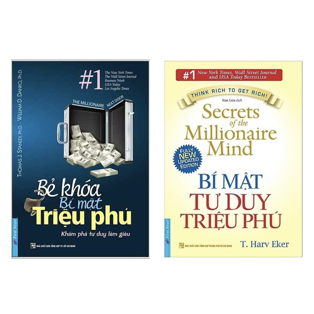 Sách - Combo  Bẻ Khóa Bí Mật Triệu Phú + Bí Mật Tư Duy Triệu Phú [First News]
