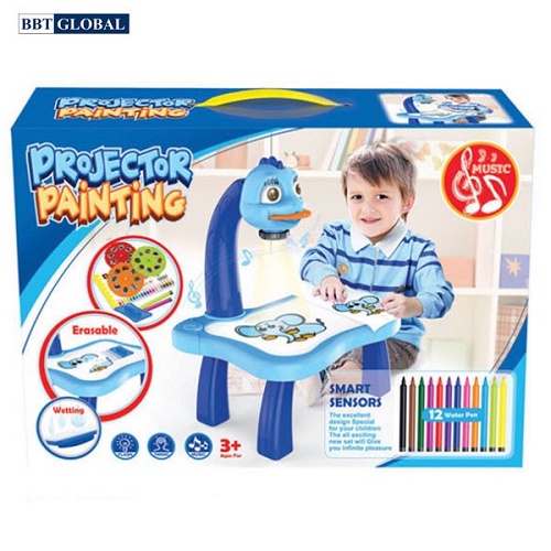 XÃ KHO-Bàn vẽ thông minh có máy chiếu hình ảnh cho bé tập tô vẽ sáng tạo phù hợp trẻ em từ 2 tuổi