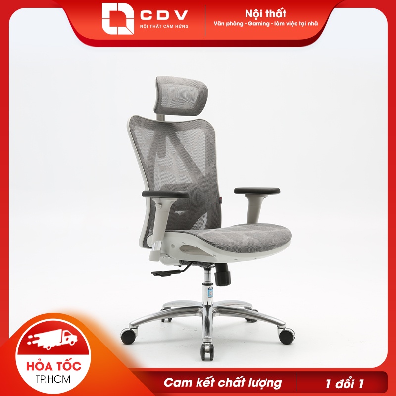 [HÀNG CHÍNH HÃNG] SIHOO M57 - Ghế công thái học Ergonomic, đỡ thắt lưng nâng hạ, điều chỉnh cột sống