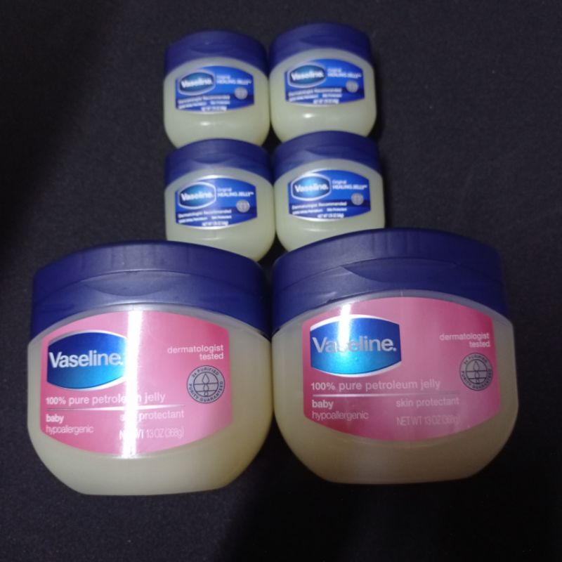 Dưỡng ẩm Vaseline baby hypoallergenic &amp; Original Healing Jelly 368g &amp; 49g