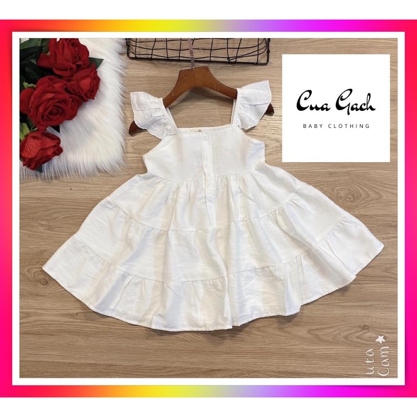 Váy trắng tinh khôi xòe cánh tiên cho bé gái