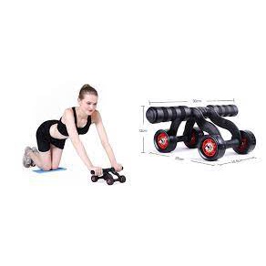 Con lăn tập bụng gym 4 bánh tặng miếng thảm con lăn tập cơ bụng dùng cho cả vđv chuyên nghiệp, bảo hành 3 năm 2021