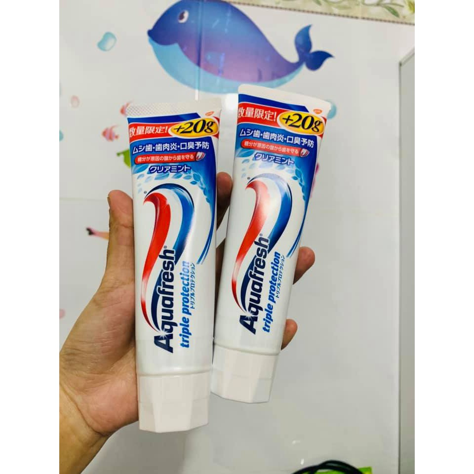 Kem đánh răng Aquafresh Triple Protection 140g hàng nội địa Nhât Bản