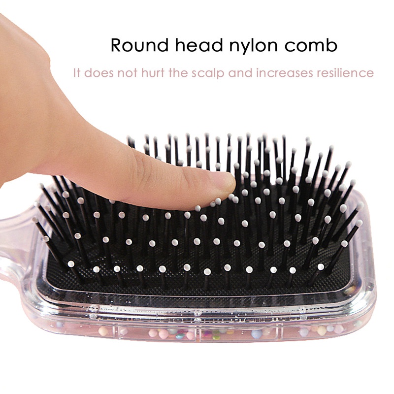 [Hàng mới về] Lược Chải Tóc Massage Da Đầu Trong Suốt Họa Tiết Hoạt Hình Dễ Thương