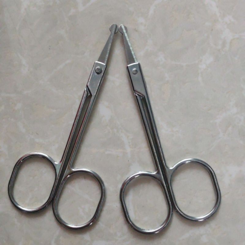 Kéo Đầu Tròn Tỉa Lông Mũi, Lông Mày, Mi Mắt, Tóc, Râu BP Nose Scissors Hàn Quốc