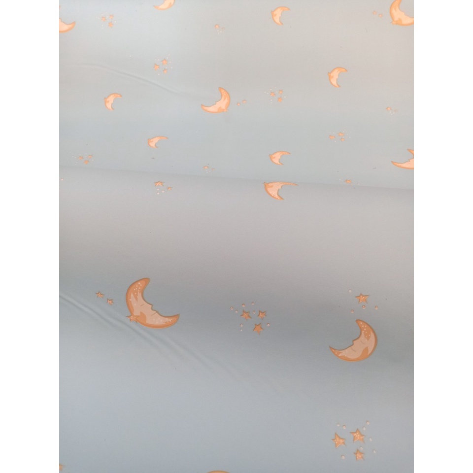 1 mét decal giấy dán tường trăng xanh lung linh khổ 60cm keo sẵn