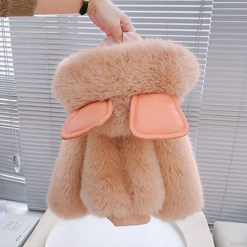 Áo khoác lông xù dày dặn ấm áp cho bé gái kiểu hàn quốc