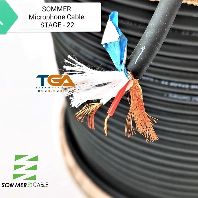 Dây tín hiệu Audio, Microphone hãng Sommer STAGE 22. Báo giá 1M