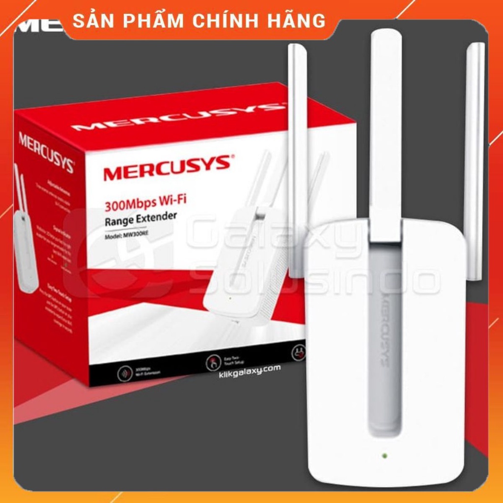 Bộ kích sóng wifi Mercusys MW300re 3 râu cực mạnh- chính hãng mới 100%