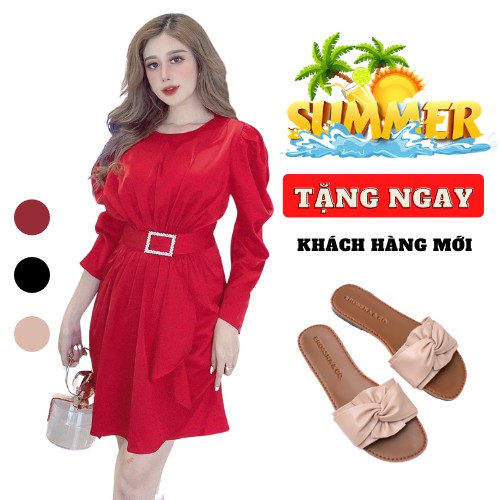 Đầm dự tiệc dáng suông vải Lụa phong cách sang trọng đẳng cấp - DA004
