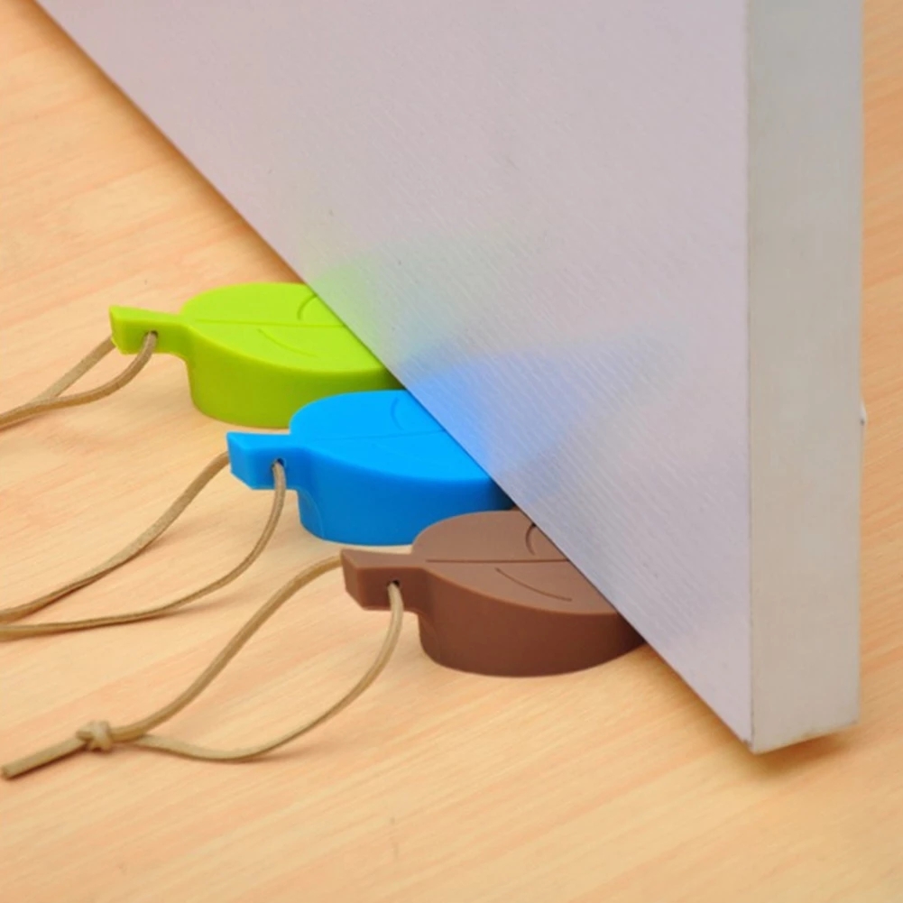 Dụng cụ chặn cửa bằng silicone chống kẹt tay thiết kế hình chiếc lá đáng yêu