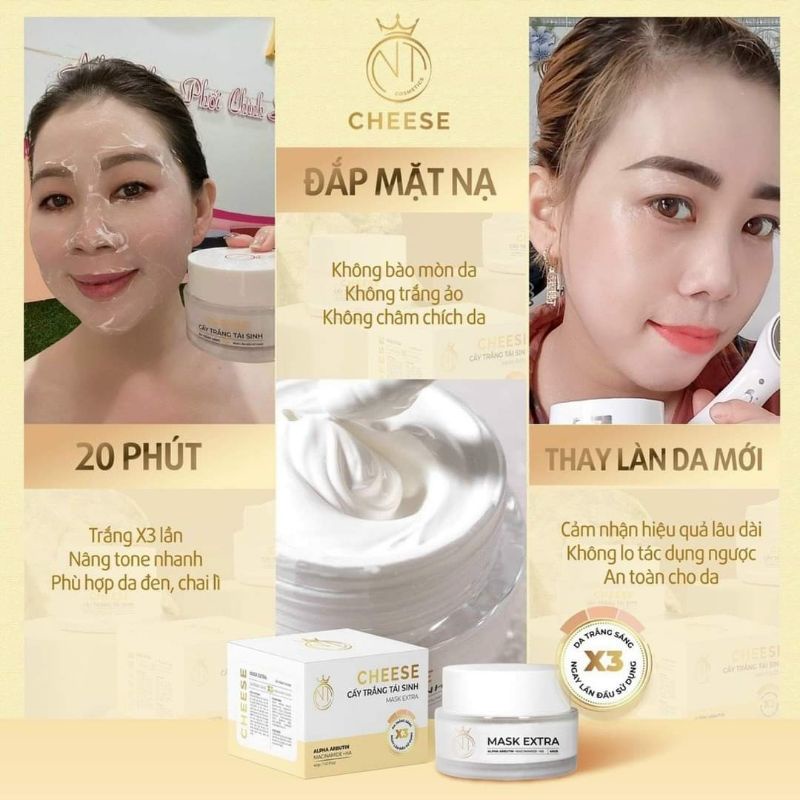Nạ Cấy Trắng Tái Sinh Cheese ( NT Cosmetics Mask Extra)