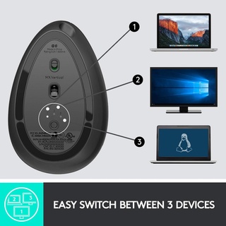 Logitech MX Vertical - Ergonomic Wireless Bluetooth mouse with adjustable angle to reduce fatigue