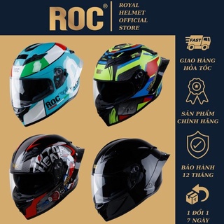 Nón bảo hiểm fullface ROC R03 2 kính (Nhiều màu)
