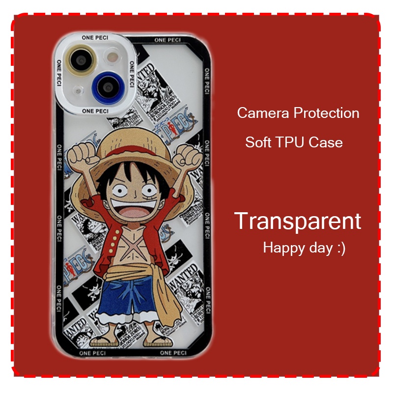 Ốp Điện Thoại Họa Tiết One Piece Monkey D Luffy Cho iPhone 14 Plus Pro Max 13 12 11 Pro Max X XR XS Max 8 7 Plus SE 2020