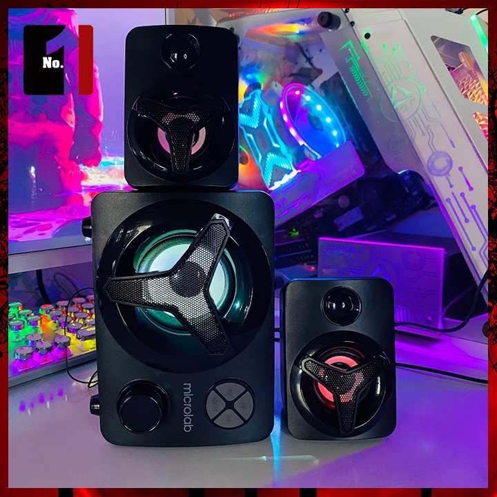 Loa Máy Tính Bluetooth Mini Để Bàn 2.1 Led RGB MICROLAB U210 Loa Vi Tính Gaming Âm Thanh Hay Bass Lớn Có Dây