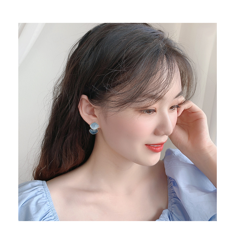 Đôi bông tai mạ bạc 925 đính đá thời trang cho nữ