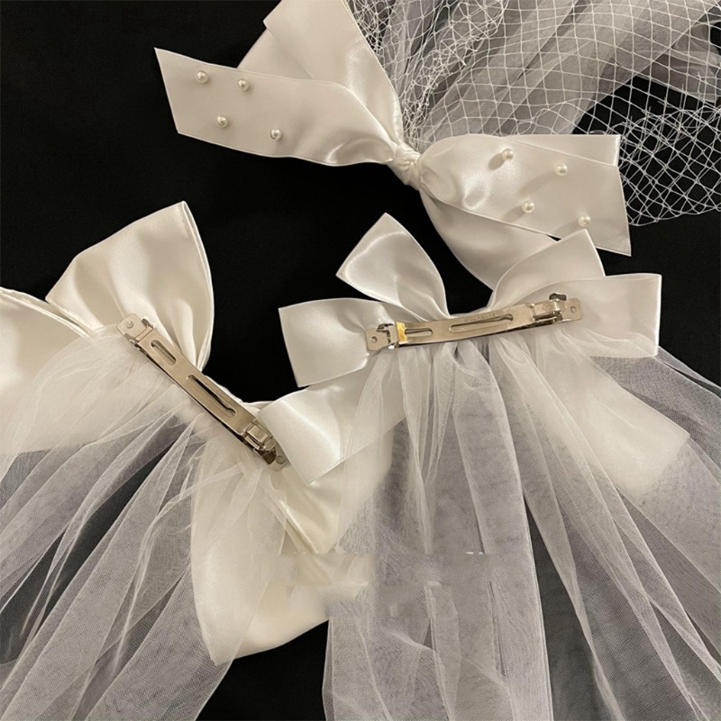 Mạng Che Mặt Hóa Trang Bằng Vải Tuyn Phối Ren Và Nơ