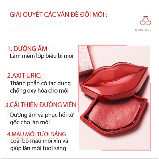 Hộp 20 Miếng Mặt Nạ Môi Dưỡng Ẩm Bổ sung Collagen của Bioaqua