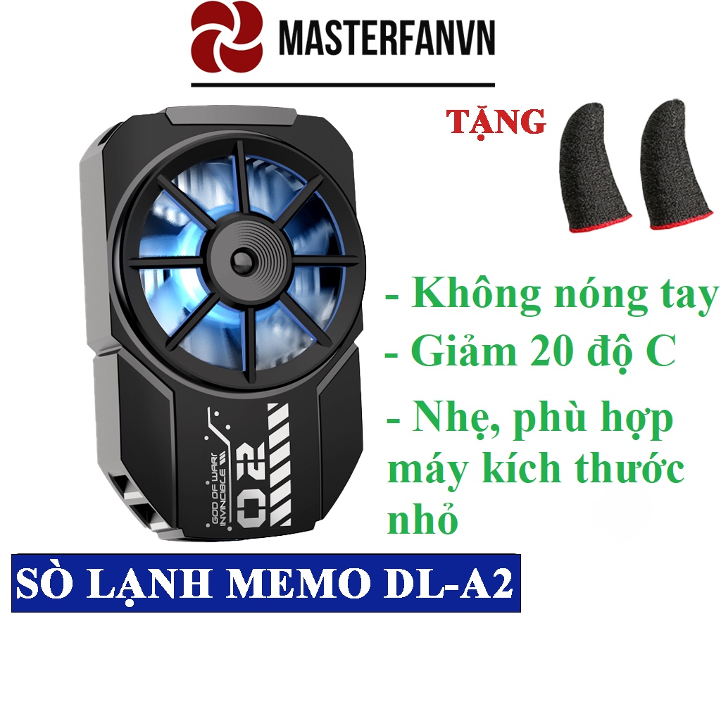 Quạt tản nhiệt gaming cho điện thoại, tản nhiệt sò lạnh siêu mát DL01 - Nâng cấp sạc TYPE C